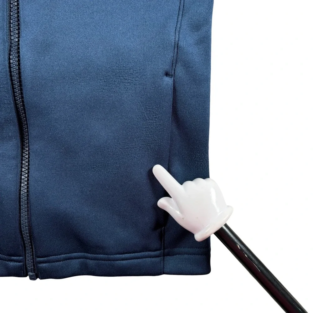 Akova Kids Navy Full Zip Performance Fleece Jacket Sz 8 Mock Neck‎ thermal lined